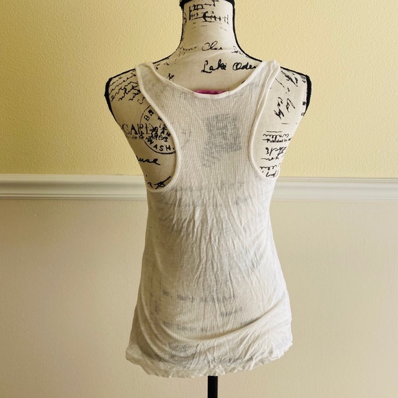 Julie’s closet white floral tank long top women’s - Picture 4 of 6